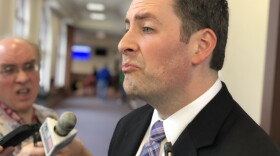 Rep. Peter Breen speaks with reporters after a trial court hearing on HB40 in this file photo from December 2017.