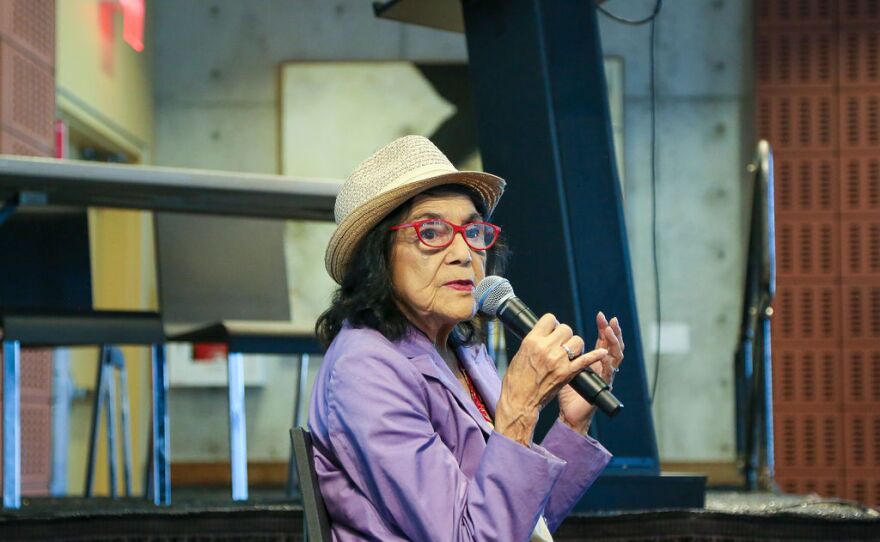 Dolores Huerta played a critical role in the farmworkers movement. She spoke at Congresso 2024 in California, calling for resistance that sustains movements.