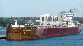 An inland waterways freighter on The Great Lakes