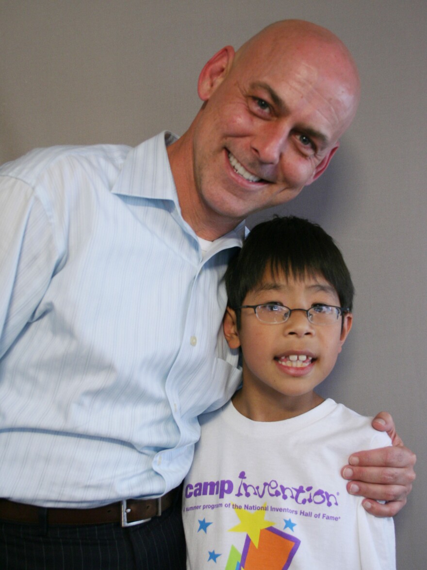 John Curtis with his 11-year-old son, John Wikiera.