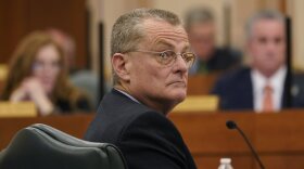 Bill Magness, President and CEO of the Electric Reliability Council of Texas, testifies as the Committees on State Affairs and Energy Resources hold a joint public hearing to consider the factors that led to statewide electrical blackouts on Thursday, Feb. 25, in Austin.