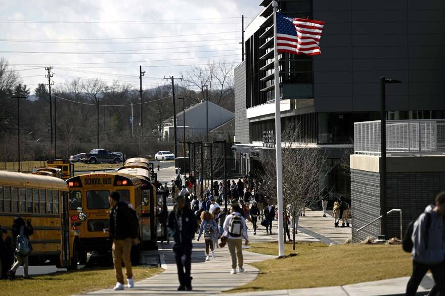 Weaver High School students are dismissed at the end of the school day on Friday, March 13, 2020. Hartford Public Schools announced they are closing indefinitely to mitigate the spread of the coronavirus. (Joe Amon/Connecticut Public/NENC)