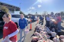 Volunteers for the San Antonio Food Bank at a distribution event at Boeing Tech Port Arena 2/7/26