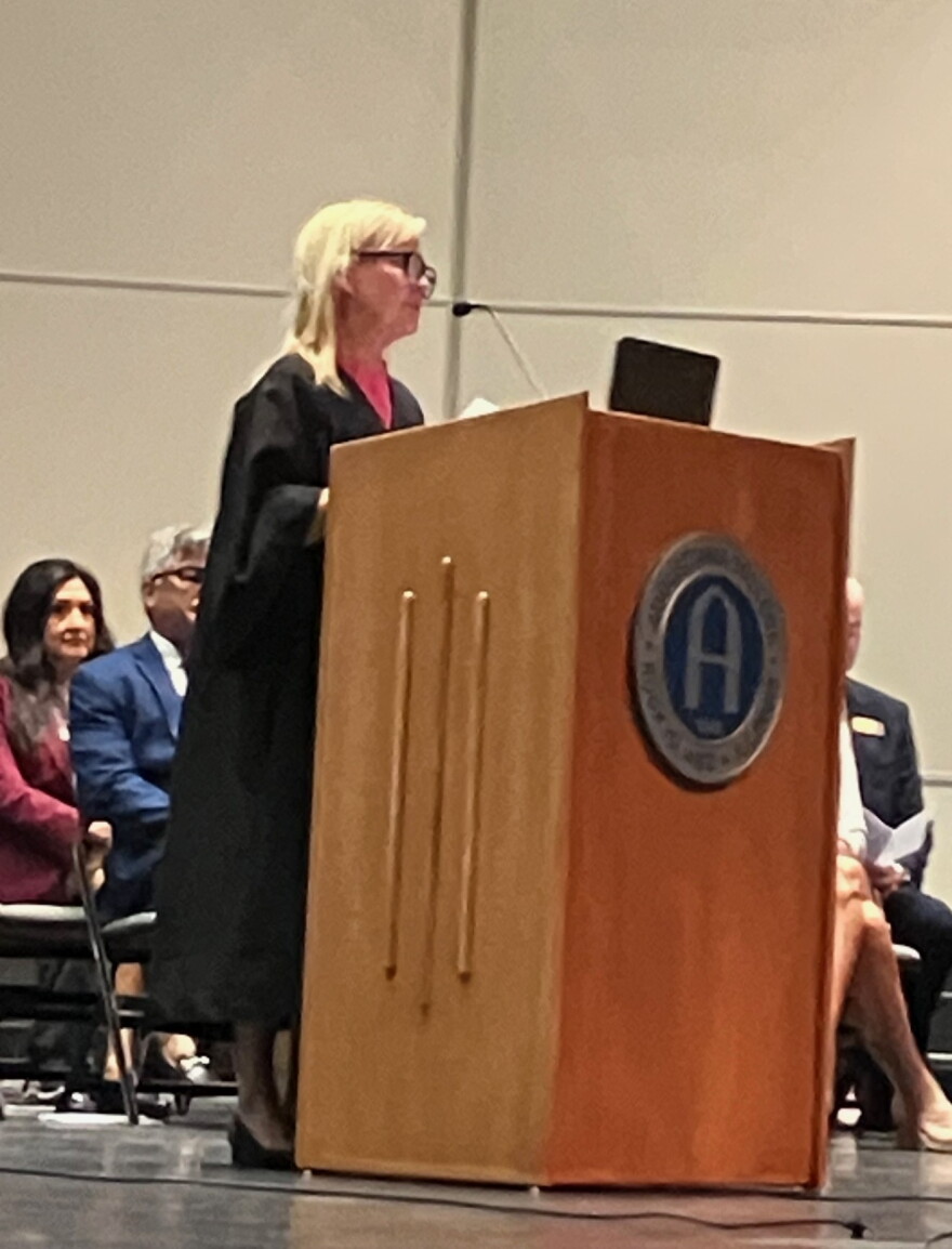 U.S. District Court Judge Sara Darrow said Tuesday that granting new citizenship is one of the favorite parts of her job.