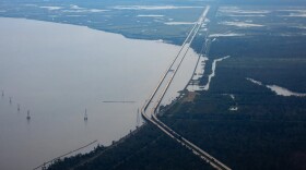 The Interstate 10 Bonnet Carre Spillway Bridge in Louisian, where transportation officials say the cost of expanding highway shoulders along major evacuation routes and their bridges would cost at least $1 billion. 