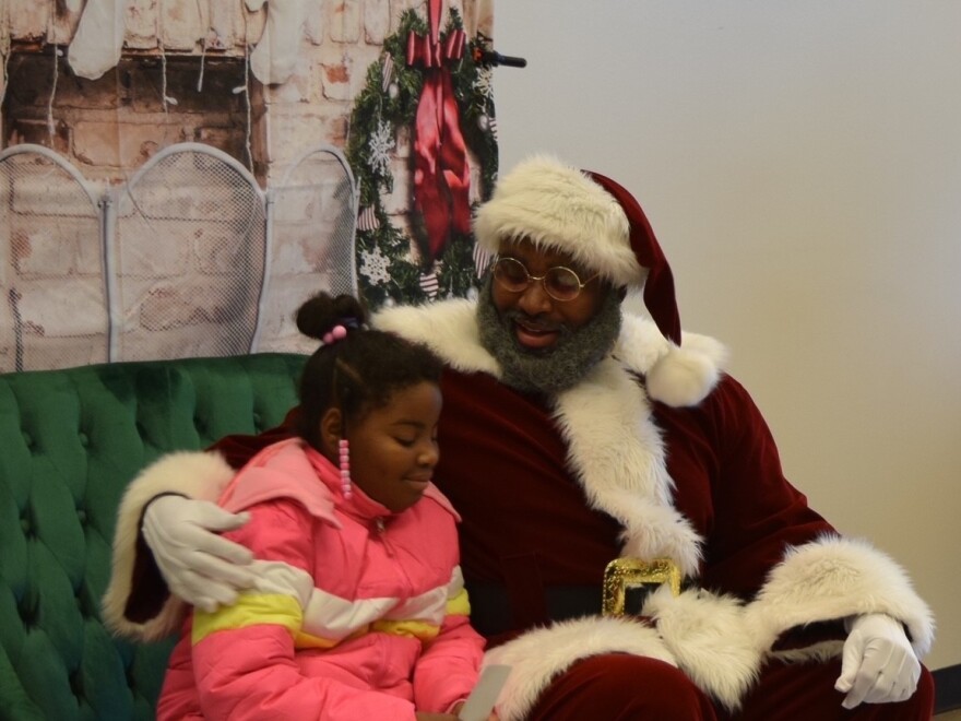 Santa at the West Dallas Christmas Block Party