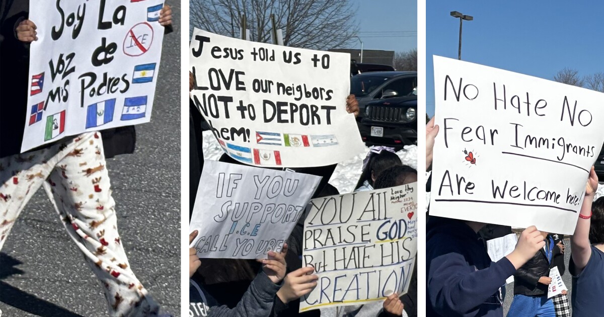 Students walk out of Harrisonburg schools to protest ICE