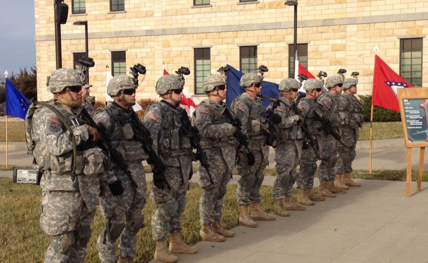 Soldiers of the First Infantry Division, also known as the Big Red One, at Fort Riley. (Photo by J. Schafer)