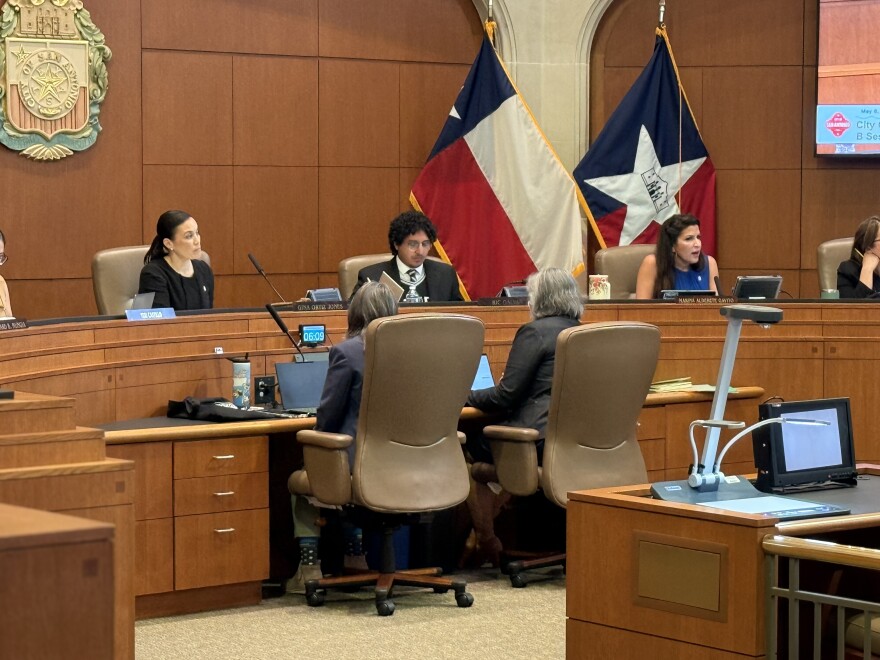 Members of the San Antonio City Council discuss a potential deficit in the city budget over the next five years.