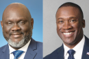 Jacksonville City  Council members Sam Newby (left) and Terrance Freeman