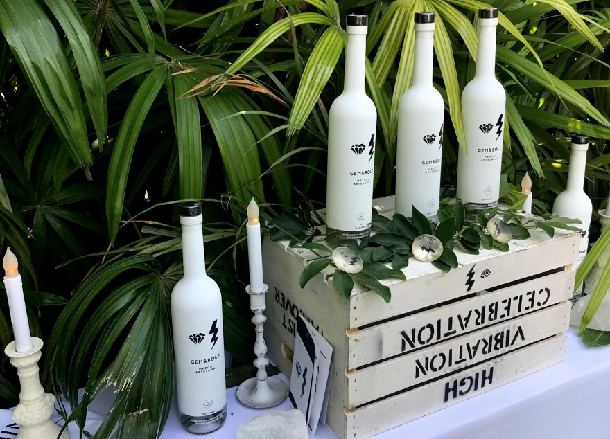 Gem & Bolt's mezcal is distilled with damiana — an herb touted for its aphrodisiac and antidepressant properties — though the company treads lightly with any alleged health claims.
