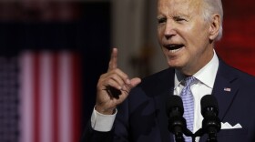 President Joe Biden delivers a primetime speech at Independence National Historical Park September 1, 2022 in Philadelphia.