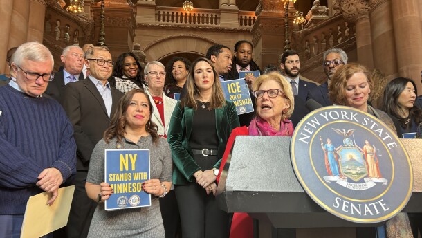 A rally at the state capitol earlier this week in support of immigrants.