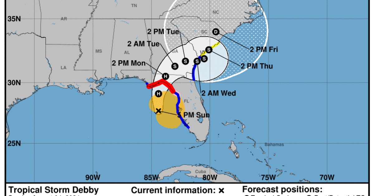 Tropical Depression Four forecast to dump heavy rain on Tampa Bay area ...