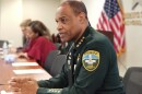 Leon Sheriff Walt McNeil at a roundtable meeting