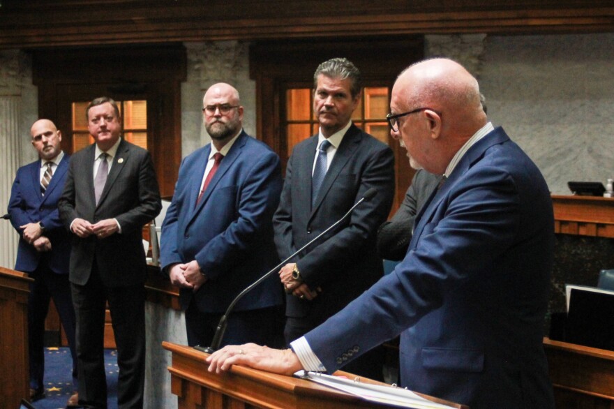 Indiana Senate Republican leaders unveiled their caucus's agenda for the 2025 legislative session on Jan. 8, 2025.