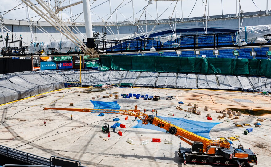 The City of St. Petersburg is working on Tropicana Field to get the stadium ready for the Tampa Bay Rays' 2026 season.