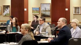 Members of the Statewide Charter School Board attend a meeting Monday at the Oklahoma History Center in Oklahoma City.