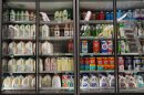 Dairy products, which are covered by the USDA Supplemental Nutrition Assistance Program (SNAP), is displayed for sale at a grocery store Friday, Oct. 31, 2025, in Nashville, Tenn. (AP Photo/George Walker IV)