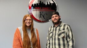 Full Circle coordinator Max Muller (right) with staff member Anna Hrvatin at the organization's Kansas City location.
