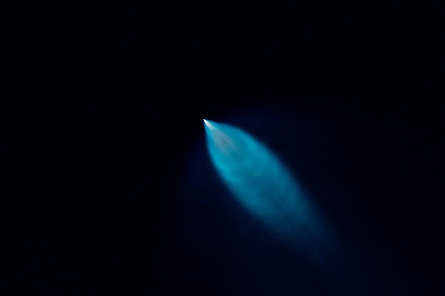 Joshua Guirguis saw a vapor tracer race across the sky in Marlton, N.J. [Joshua Guirguis]