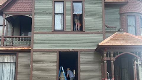 The Lakeshore Museum Center restored 17 windows at the Hackley & Hume Historic Site. The windows, original to the homes, were prioritized due to deterioration.