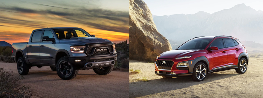 Ram 1500 and Hyundai Kona