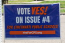 A yard sign supporting the Cincinnati Public Schools levy campaign