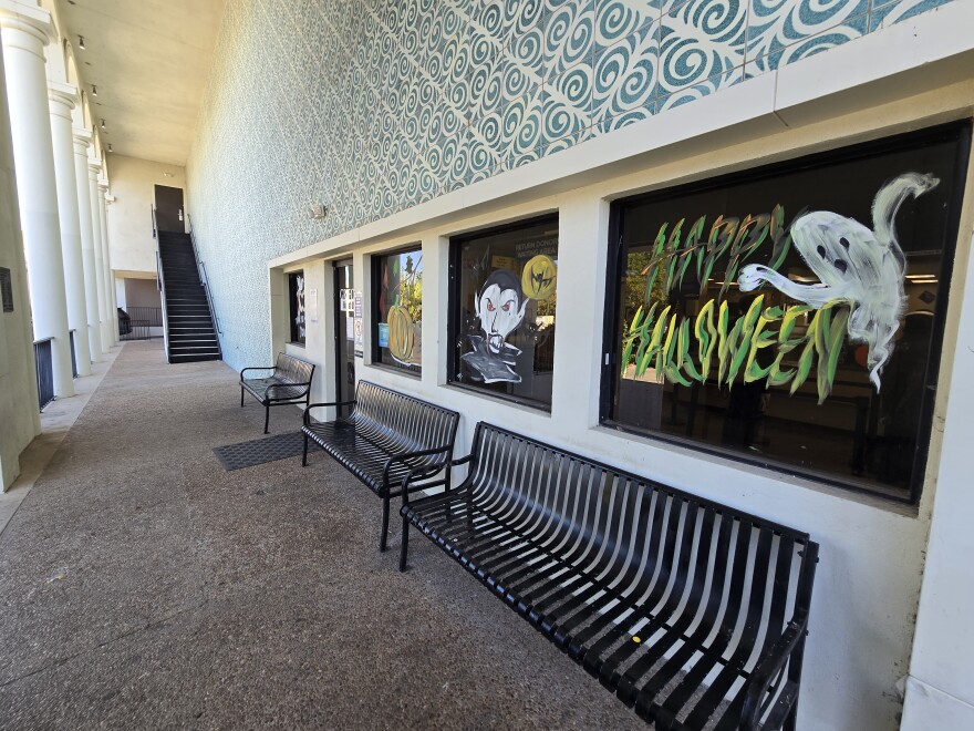 The entrance to Grifols blood plasma center downtown San Antonio