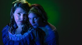 Elizabeth Kensek as Lizzie, left, and Jessica Humphrey as Laura in Theatre Three’s production of the 1985 chamber musical “Goblin Market.”