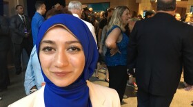 UW student Varisha Khan at the Democratic National Convention in July