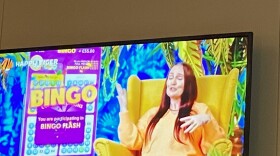 An advertisement for online casino games in the United Kingdom, where they are legal and widespread.