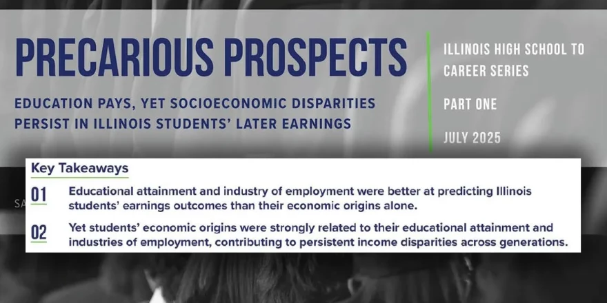 A new report shows people who grow up in lower-income families tend to earn less than their wealthier classmates, even after earning similar degrees.