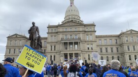 Rally in front of the state capitol