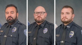 From left to right: Officer Peter Gale, Officer Brent Payne and Officer Phillip Wagner of the Lorain Police Department.
