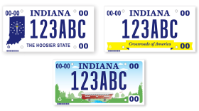 Hoosier can vote for one of three designs to be the next license plate.