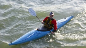 Stephen Linaweaver has been kayaking from Oakland, Calif., to work in San Francisco for four years.