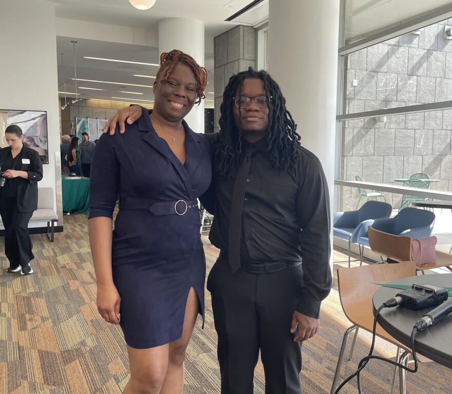 Clevelanders Lashadd Thompson and his mother Aaliyah Allen said free tuition will help Lashadd graduate debt free.