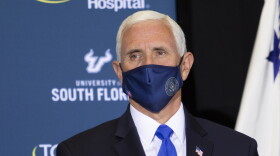 VP Mike Pence wearing a mask