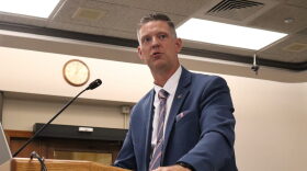 North Dakota State Auditor Josh Gallion, a Republican, addresses the Legislative Audit and Fiscal Review Committee on Sept. 22, 2026.