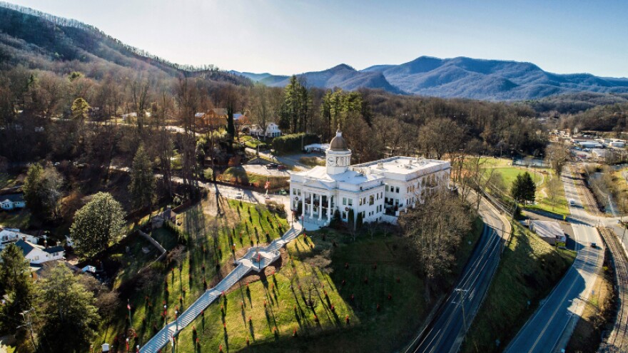 The Jackson County courthouse in Sylva, NC in the southwestern area of North Carolina.