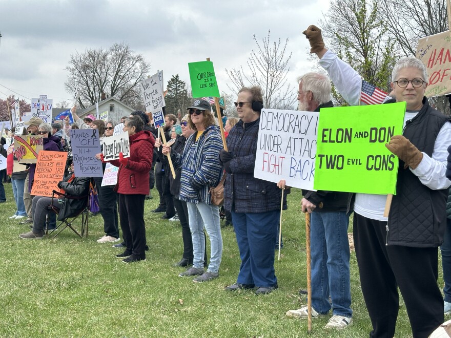Galesburg protestors on Saturday, April 5. 20