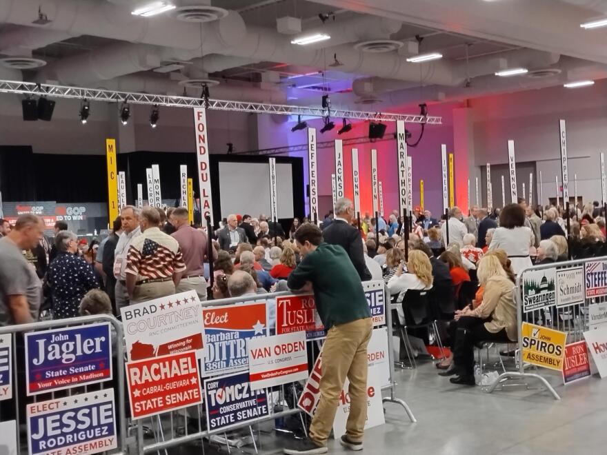 Some GOP convention delegates during a break.