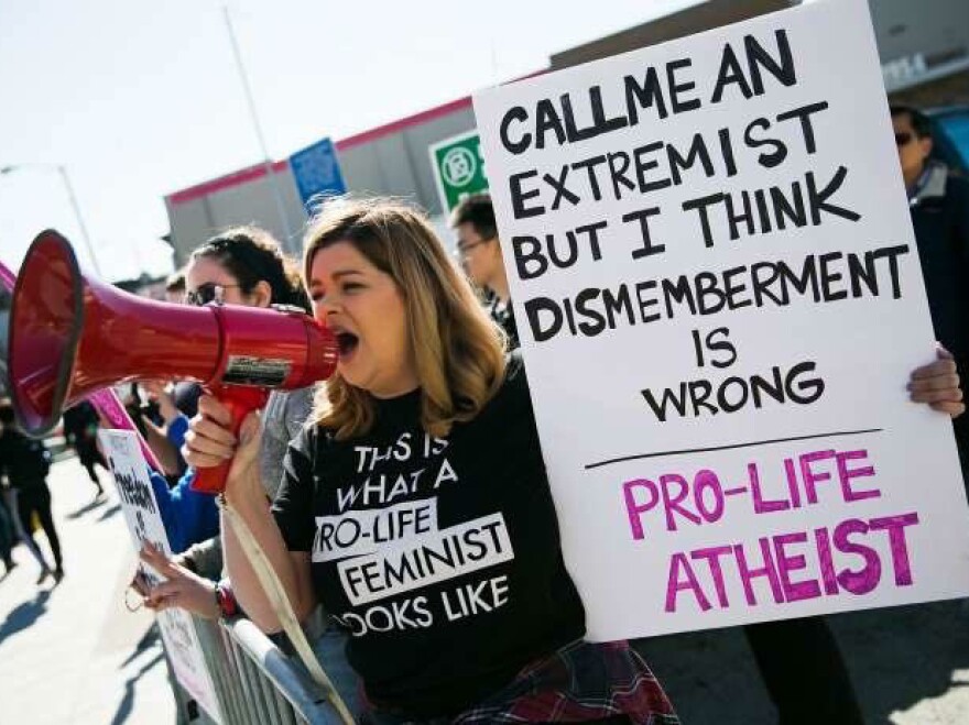 Terrisa Bukovinac, 36, serves as president of Pro-Life Future of San Francisco and participates in anti-abortion demonstrations.