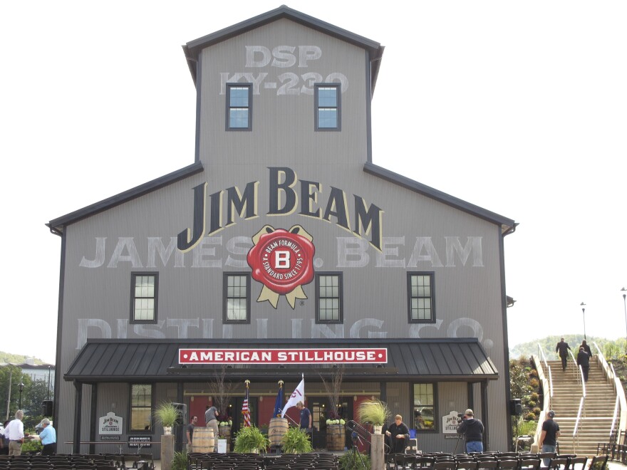 a large building that says "jim beam"