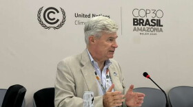 Sen. Sheldon Whitehouse speaks at the COP30 conference in Brazil.