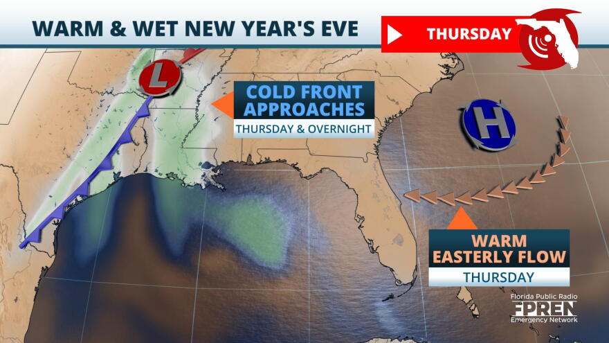 Warm and Wet New Year's Eve