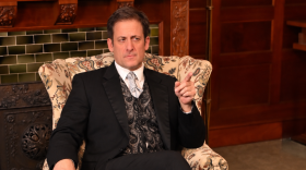 Ian Greenlaw as Dr. Wallace Westfeldt in the Old Town Playhouse production of "Dracula: A Comedy of Terrors"