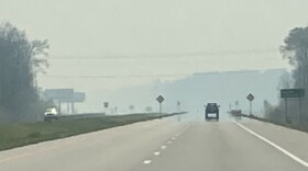 A fire grayed the skies between Maysville and Piney Green just outside of Jacksonville Thursday afternoon. U.S. Highway 17 was hazy throughout much of Jones County and into Jacksonville.
