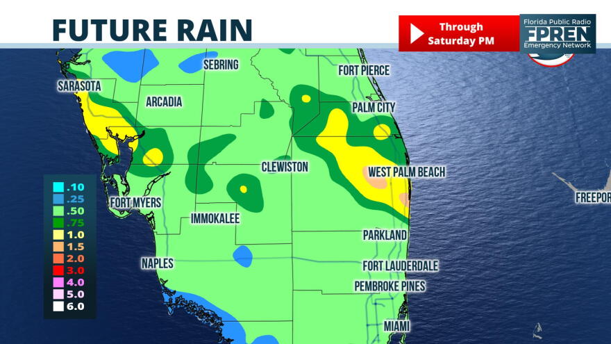 Forecast Rainfall in South Florida